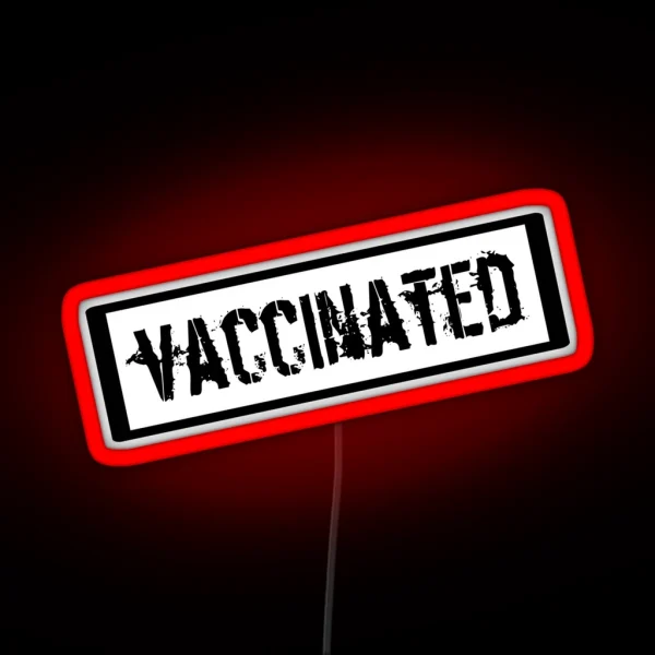 Vaccination Stamp RGB Neon Sign