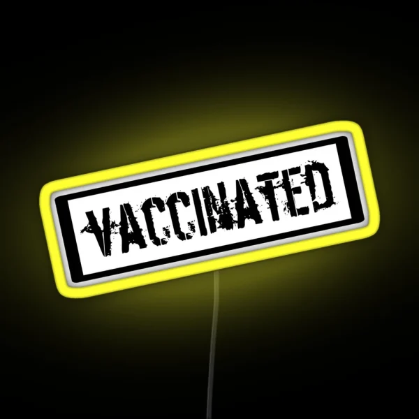 Vaccination Stamp RGB Neon Sign