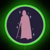 Darth Vader neon sign in green