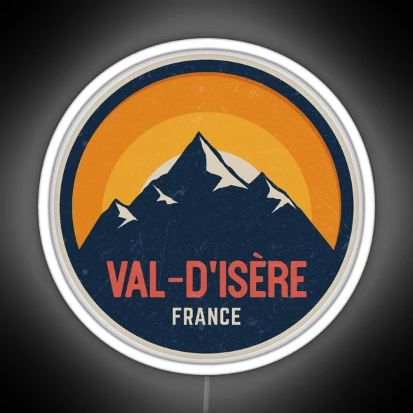Val D Isere France Mountain Design RGB Neon Sign