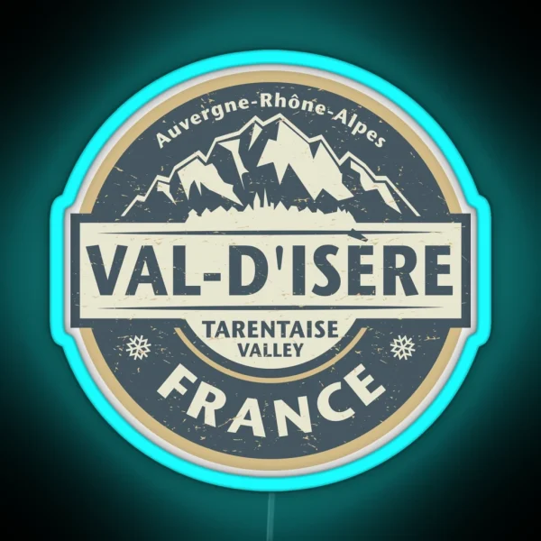 Val D Isere France RGB Neon Sign
