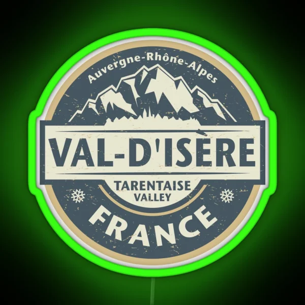 Val D Isere France RGB Neon Sign