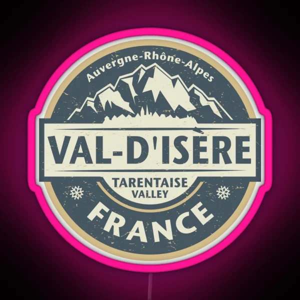 Val D Isere France RGB Neon Sign