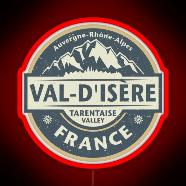 Val D Isere France RGB Neon Sign