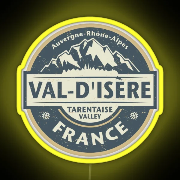 Val D Isere France RGB Neon Sign