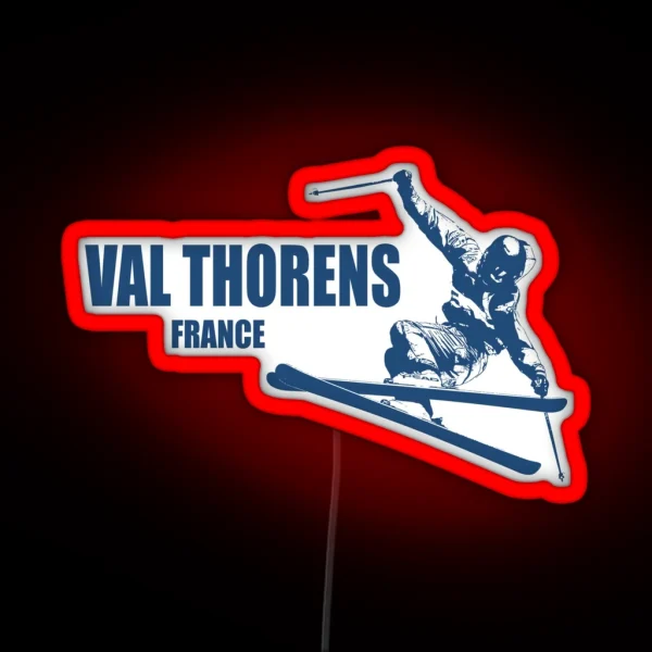 Val Thorens France Skier RGB Neon Sign