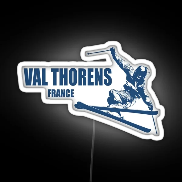 Val Thorens France Skier RGB Neon Sign