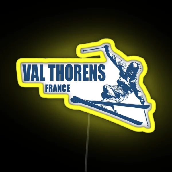 Val Thorens France Skier RGB Neon Sign