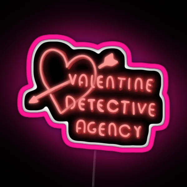 Valentine Detective Agency Neon Sign RGB Neon Sign