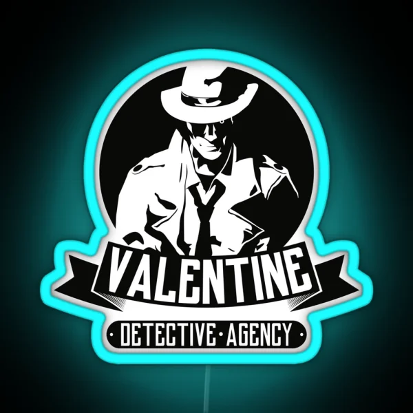 Valentine Detective Agency RGB Neon Sign