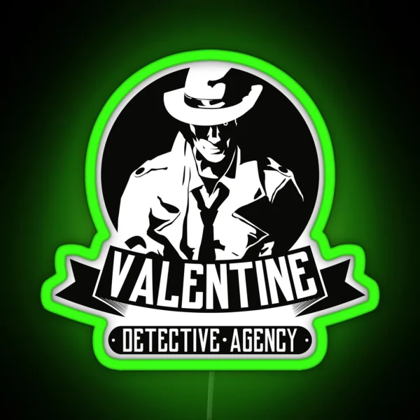 Valentine Detective Agency RGB Neon Sign