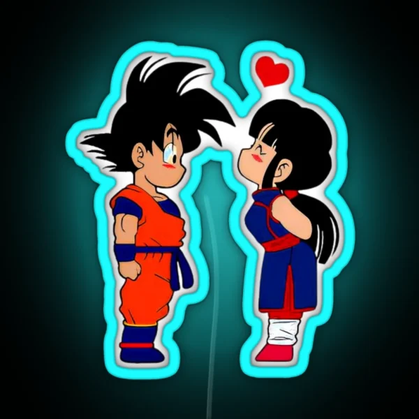 Valentine S Day Goku And Chi Chi Best Couple RGB Neon Sign
