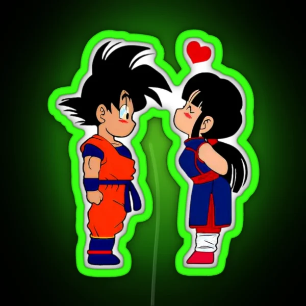 Valentine S Day Goku And Chi Chi Best Couple RGB Neon Sign