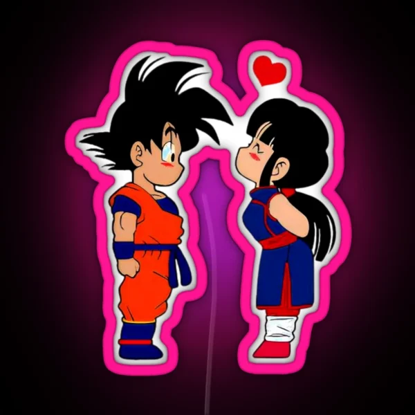 Valentine S Day Goku And Chi Chi Best Couple RGB Neon Sign