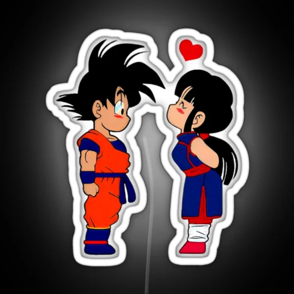 Valentine S Day Goku And Chi Chi Best Couple RGB Neon Sign