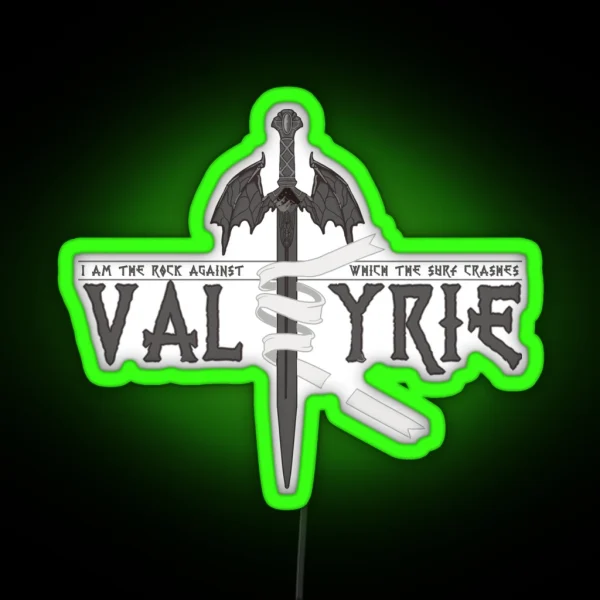 Valkyrie Silver RGB Neon Sign