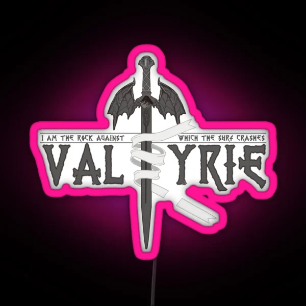 Valkyrie Silver RGB Neon Sign