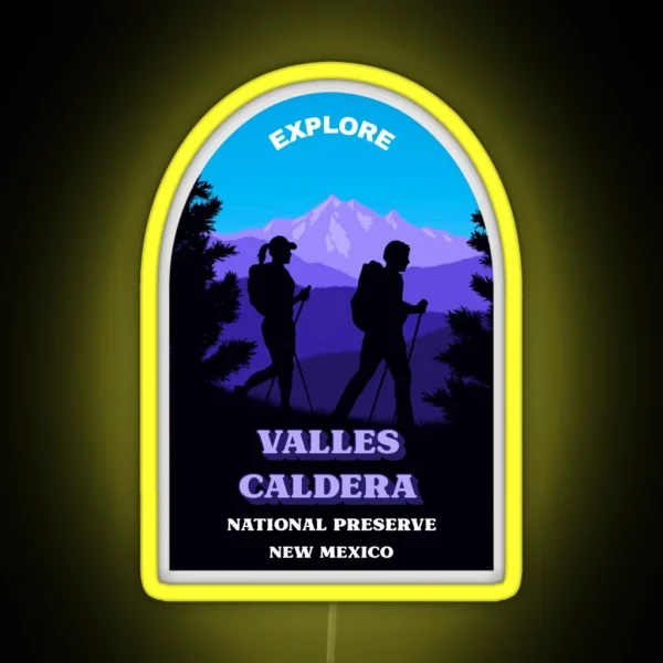 Valles Caldera National Preserve New Mexico Explore RGB Neon Sign