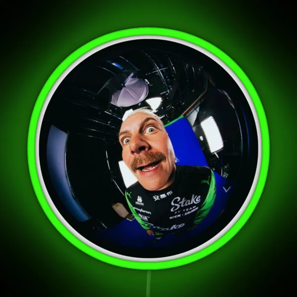 Valtteri Bottas Fisheye Formula One RGB Neon Sign