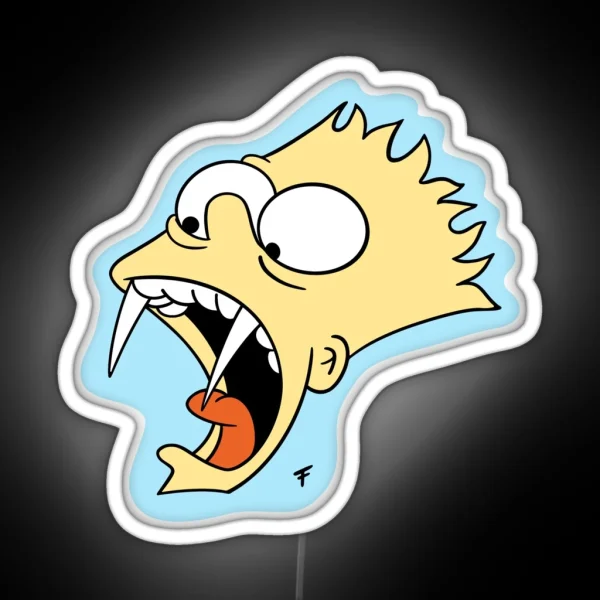 Vampire Bart Background RGB Neon Sign