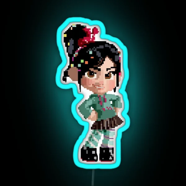 Vanellope Pixel RGB Neon Sign