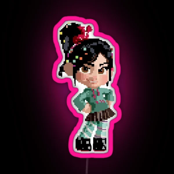 Vanellope Pixel RGB Neon Sign