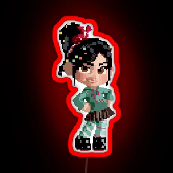Vanellope Pixel RGB Neon Sign
