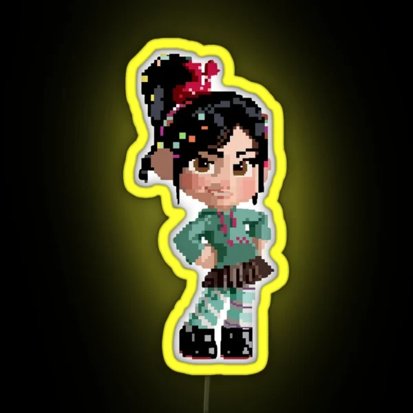 Vanellope Pixel RGB Neon Sign