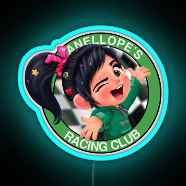 Vanellope S Racing Club RGB Neon Sign