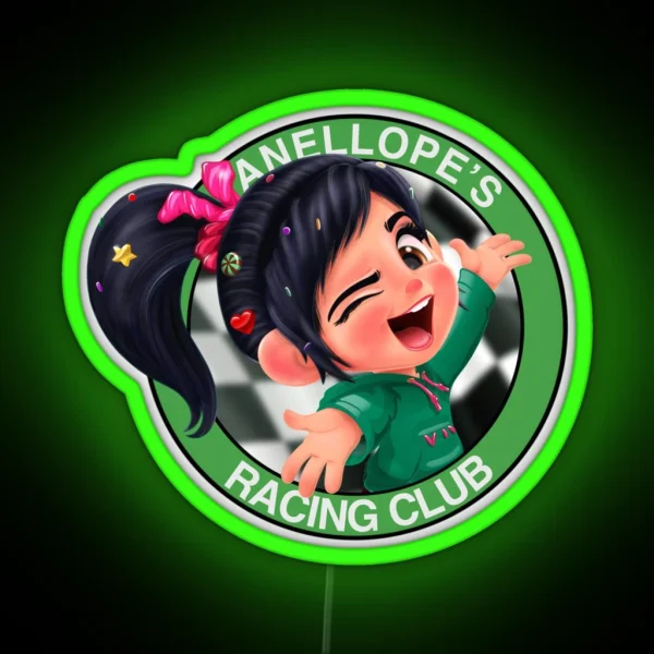 Vanellope S Racing Club RGB Neon Sign