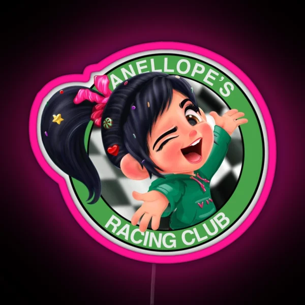Vanellope S Racing Club RGB Neon Sign