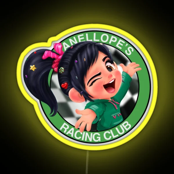 Vanellope S Racing Club RGB Neon Sign