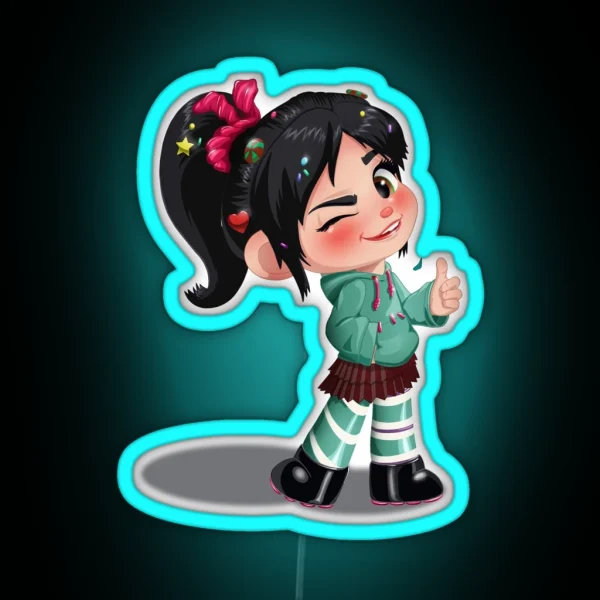 Vanellope Top Shelf RGB Neon Sign
