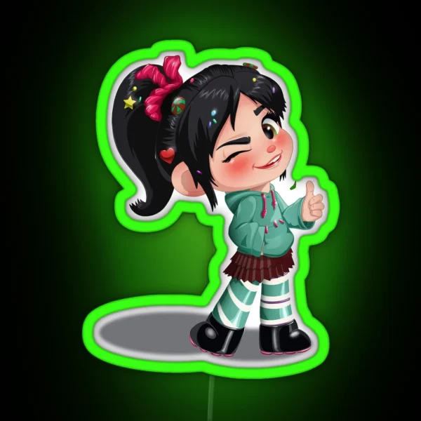 Vanellope Top Shelf RGB Neon Sign