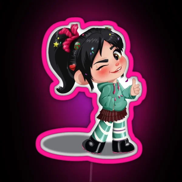 Vanellope Top Shelf RGB Neon Sign