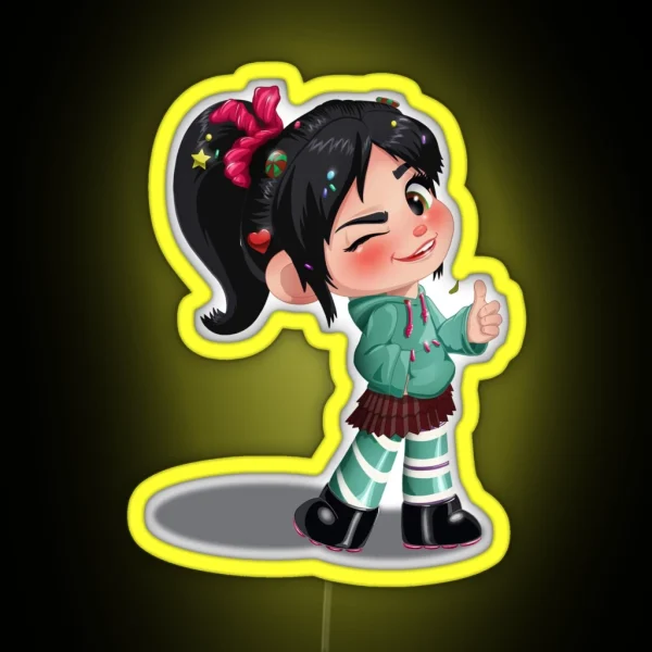 Vanellope Top Shelf RGB Neon Sign
