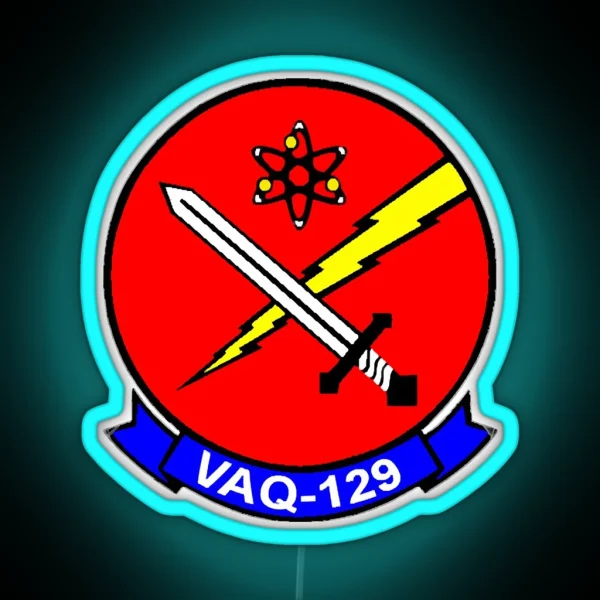 VAQ 129 Vikings Crest RGB Neon Sign