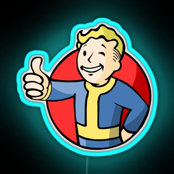 Vault Boy Thumbs Up RGB Neon Sign