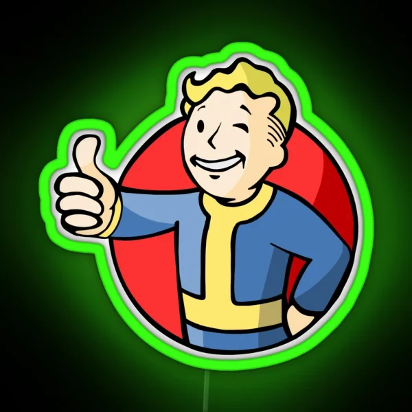 Vault Boy Thumbs Up RGB Neon Sign