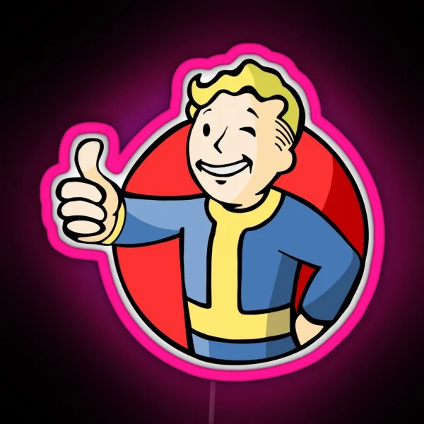 Vault Boy Thumbs Up RGB Neon Sign