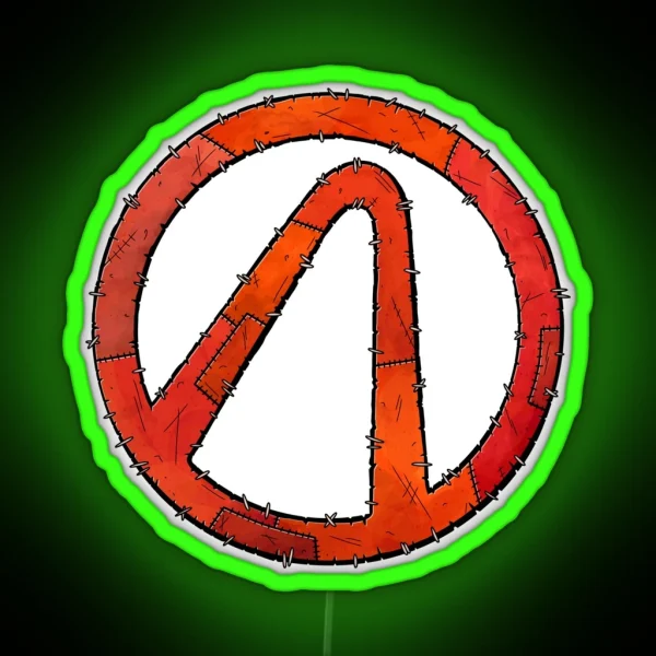 Vault Symbol Stitched Red Borderlands RGB Neon Sign