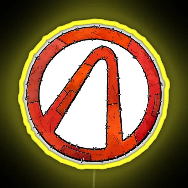 Vault Symbol Stitched Red Borderlands RGB Neon Sign
