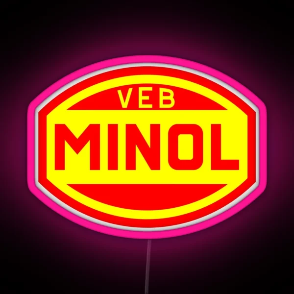 VEB Minol Logo Original In 2c RGB Neon Sign