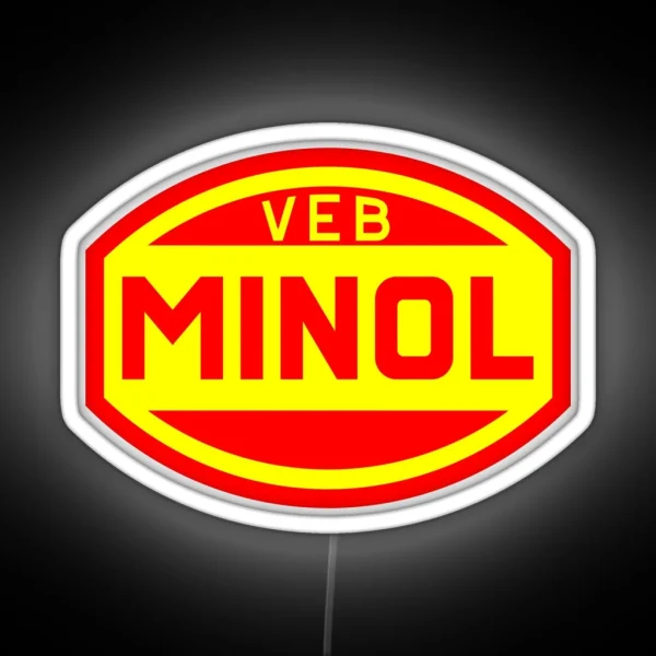 VEB Minol Logo Original In 2c RGB Neon Sign