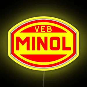 VEB Minol Logo Original In 2c RGB Neon Sign