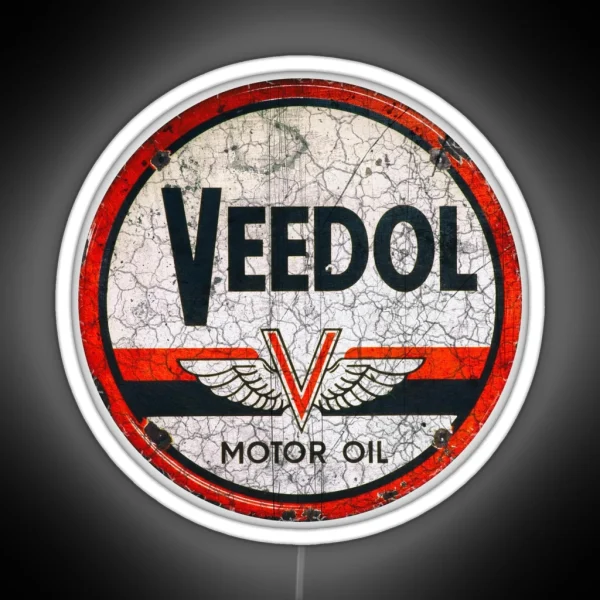 Vedoll Motor Oil Vintage Advertising Cool Motorcycle RGB Neon Sign