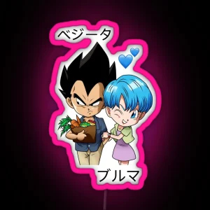 Vegeta And Bulma Couple Design Dragon Ball RGB Neon Sign