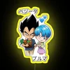 Dragon Ball Z couple Vegeta and Bulma in RGB neon sign design