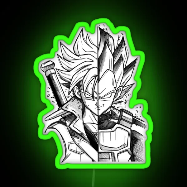 Vegeta And Trunks RGB Neon Sign