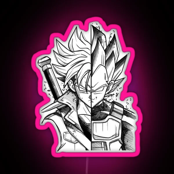 Vegeta And Trunks RGB Neon Sign